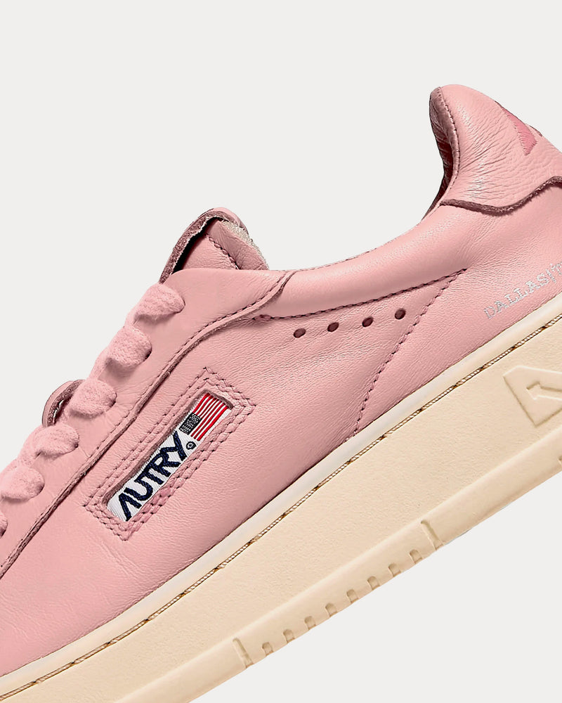 Autry Dallas Goatskin Peach Low Top Sneakers - 3