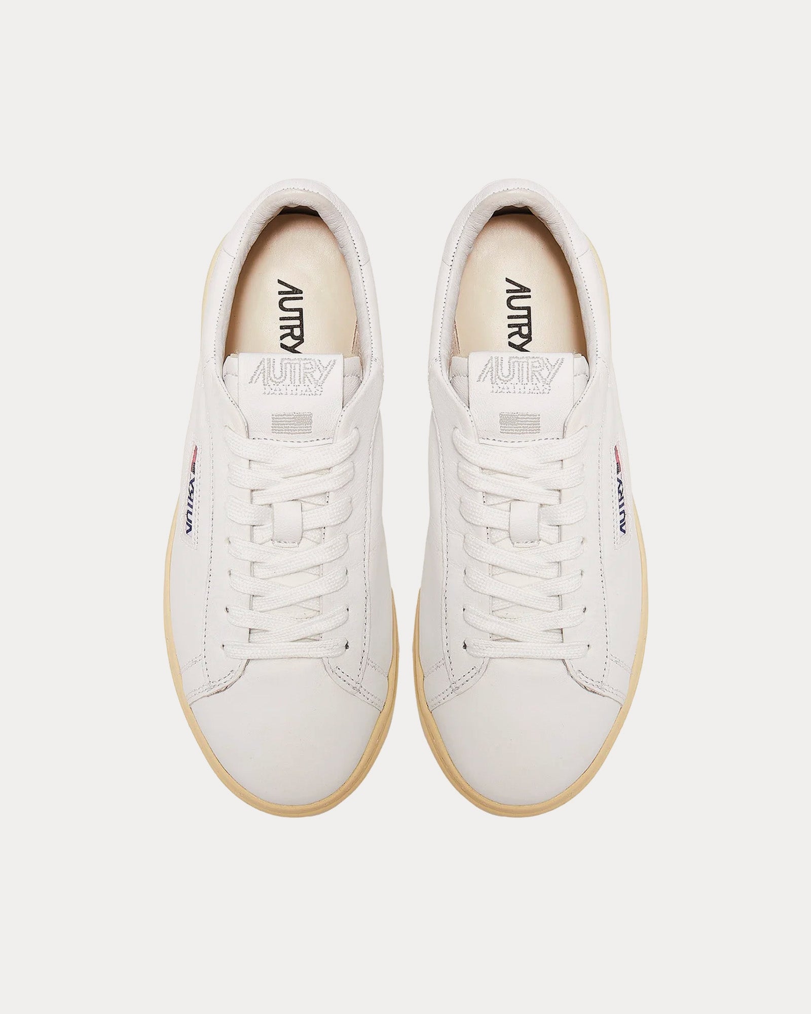 Autry Dallas Goatskin White Low Top Sneakers - 2