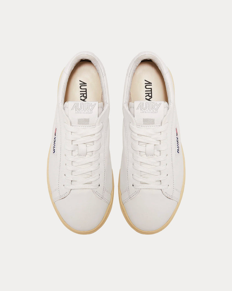 Autry Dallas Goatskin White Low Top Sneakers - 2