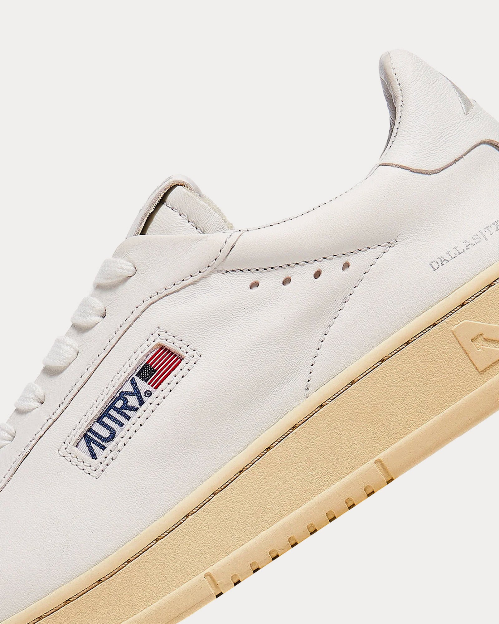 Autry Dallas Goatskin White Low Top Sneakers - 3