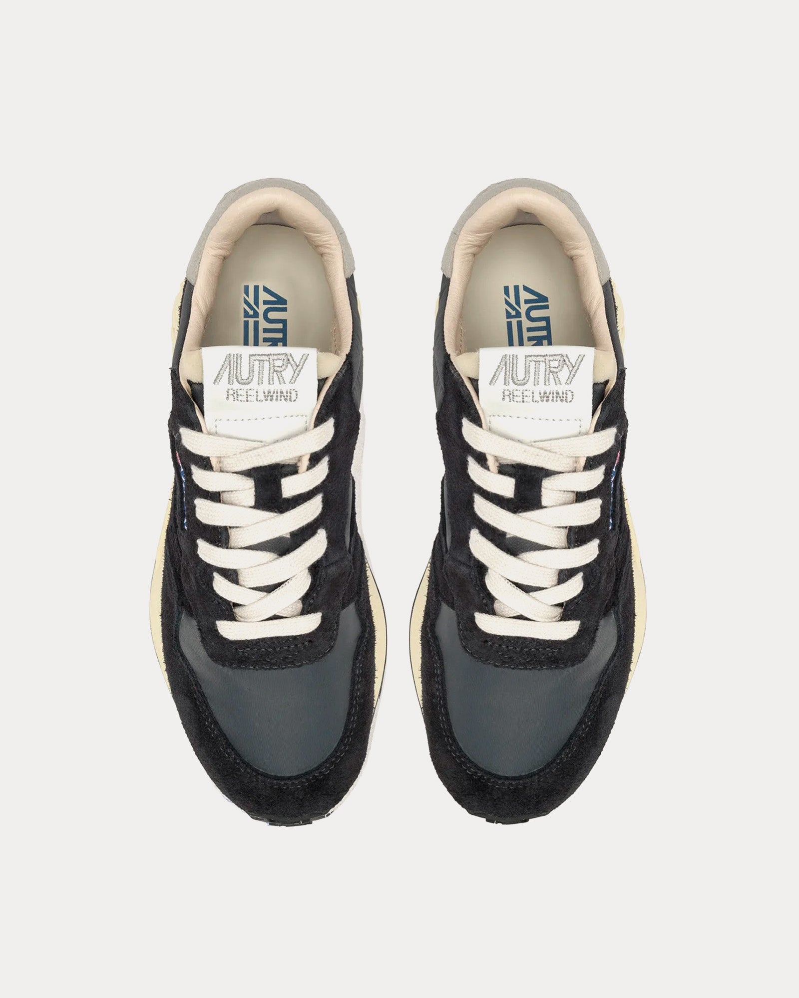 Autry Reelwind Nylon & Suede Black Low Top Sneakers - 2