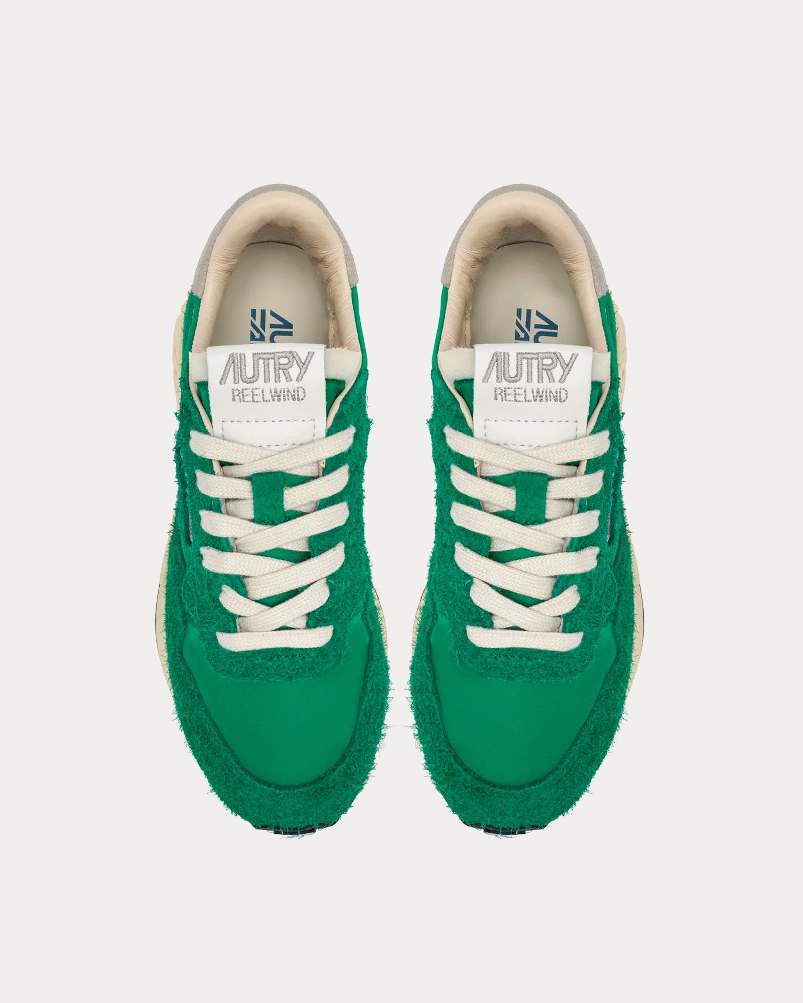 Autry Reelwind Nylon & Suede Green Low Top Sneakers - 2