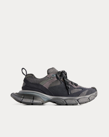 Balenciaga 3XL Mesh & Suede-Like Dark Grey Low Top Sneakers