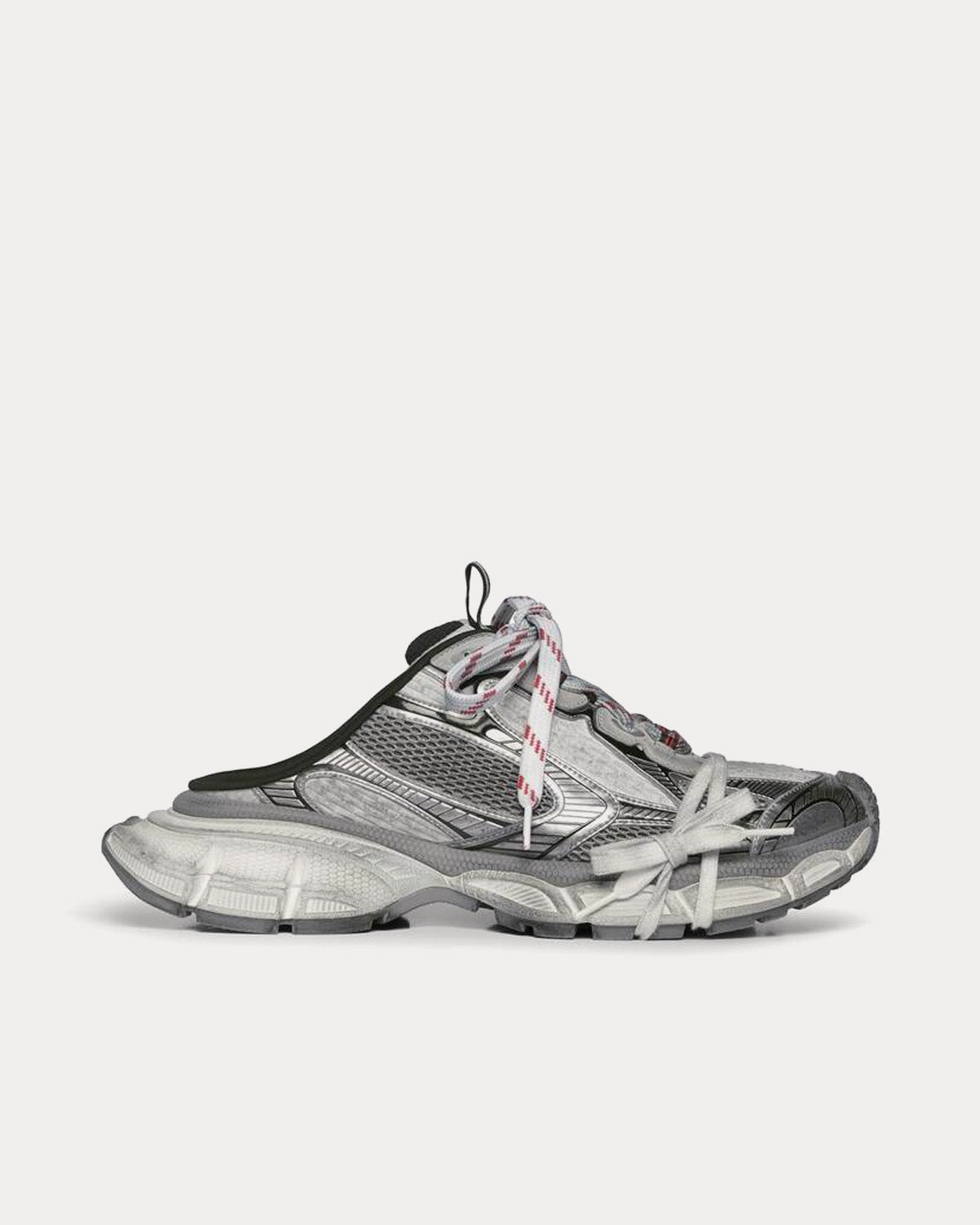 Balenciaga 3XL Mesh & Polyurethane Grey Mules - 1