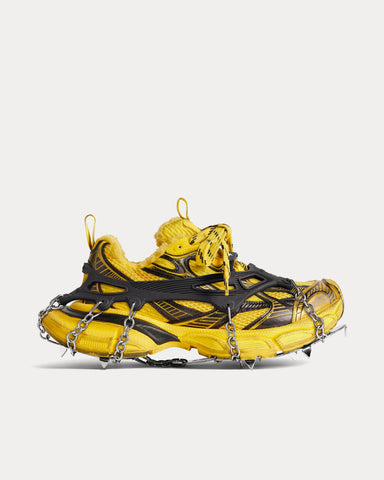 Balenciaga 3XL Ski Mesh & Polyurethane Yellow / Black Low Top Sneakers