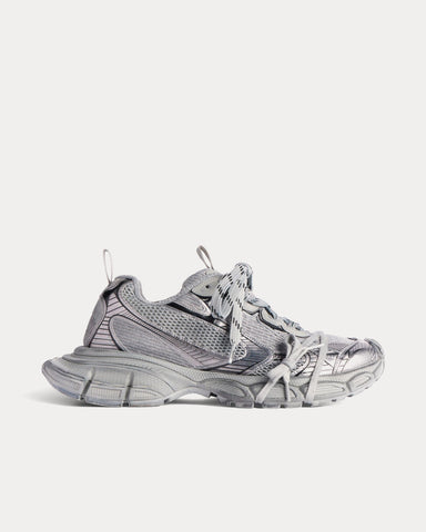 Balenciaga 3XL Mesh & Polyurethane Grey Low Top Sneakers