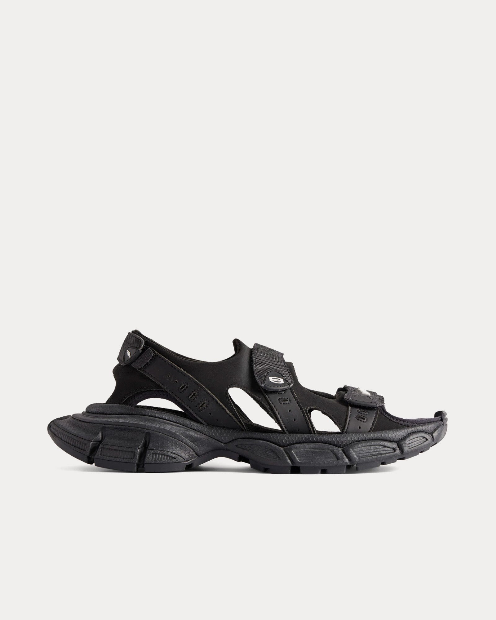 Balenciaga 3XL Chunky Rubber Black Sandals - 1