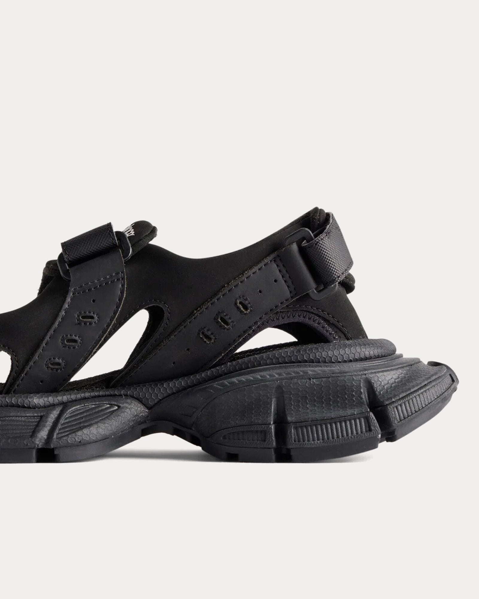 Balenciaga 3XL Chunky Rubber Black Sandals - 4