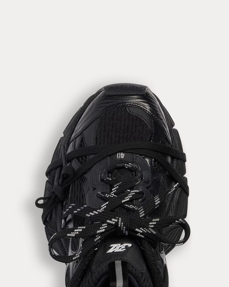 Balenciaga 3XL Mesh & Polyurethane Black Low Top Sneakers - 5