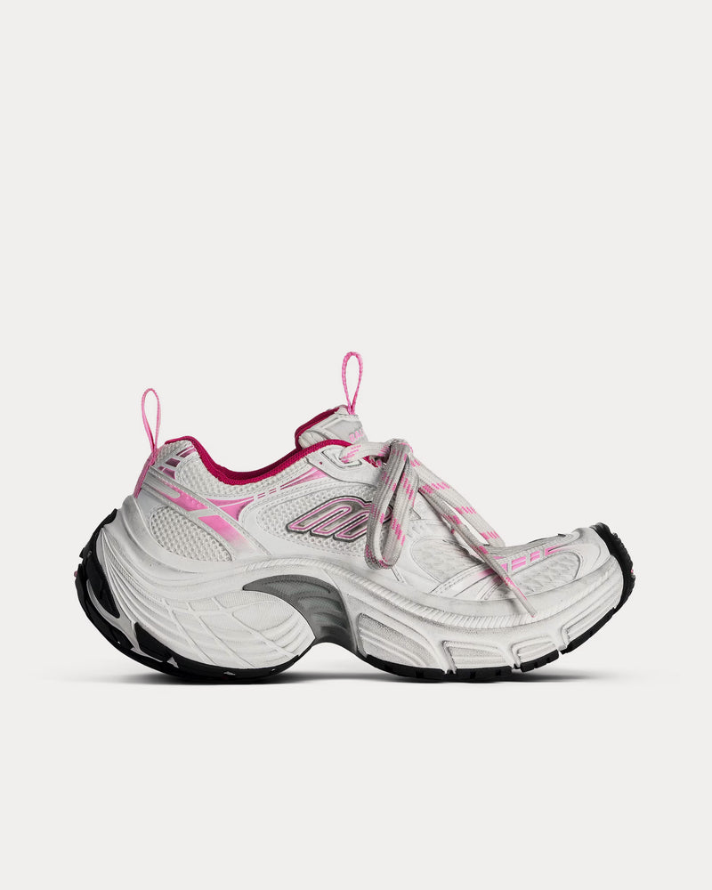 Balenciaga 6XL Mesh, Polyurethane & Polyester White / Light Pink / Grey / Black Low Top Sneakers - 1