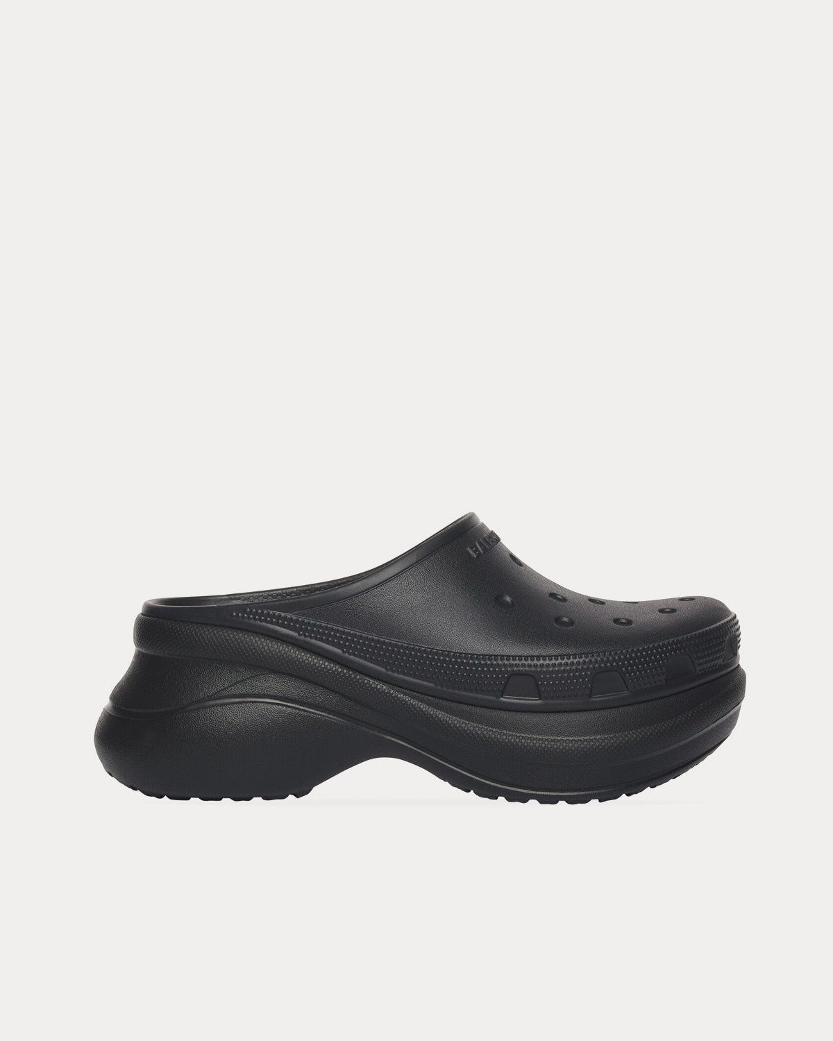 Balenciaga x Crocs Rubber Mule Black Slip Ons - 1