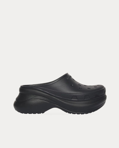 Balenciaga x Crocs Rubber Mule Black Slip Ons