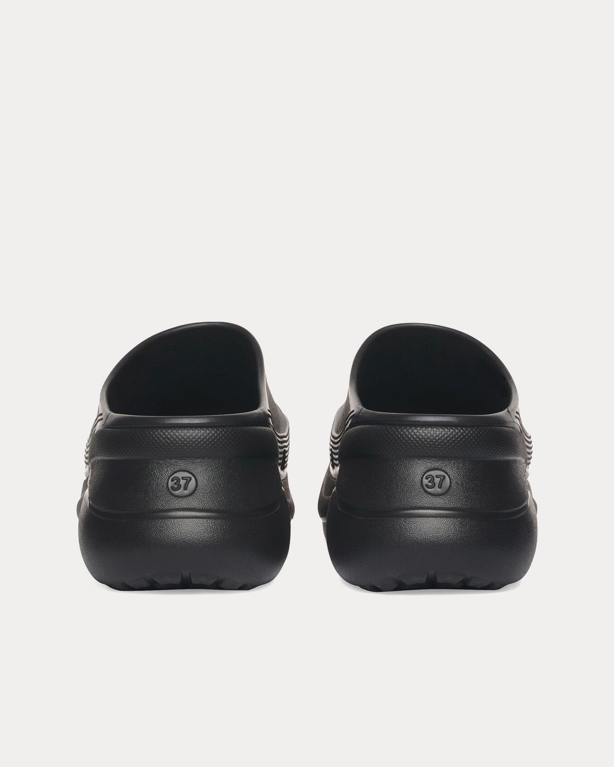 Balenciaga x Crocs Rubber Mule Black Slip Ons - 3