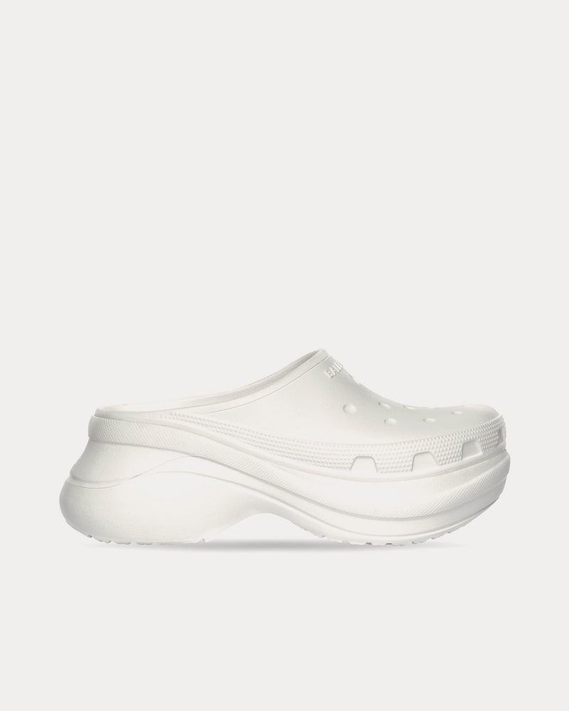 Balenciaga x Crocs Rubber Mule White Slip Ons - 1