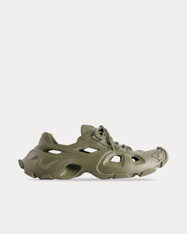 Balenciaga HD Lace-Up Rubber Khaki Low Top Sneakers