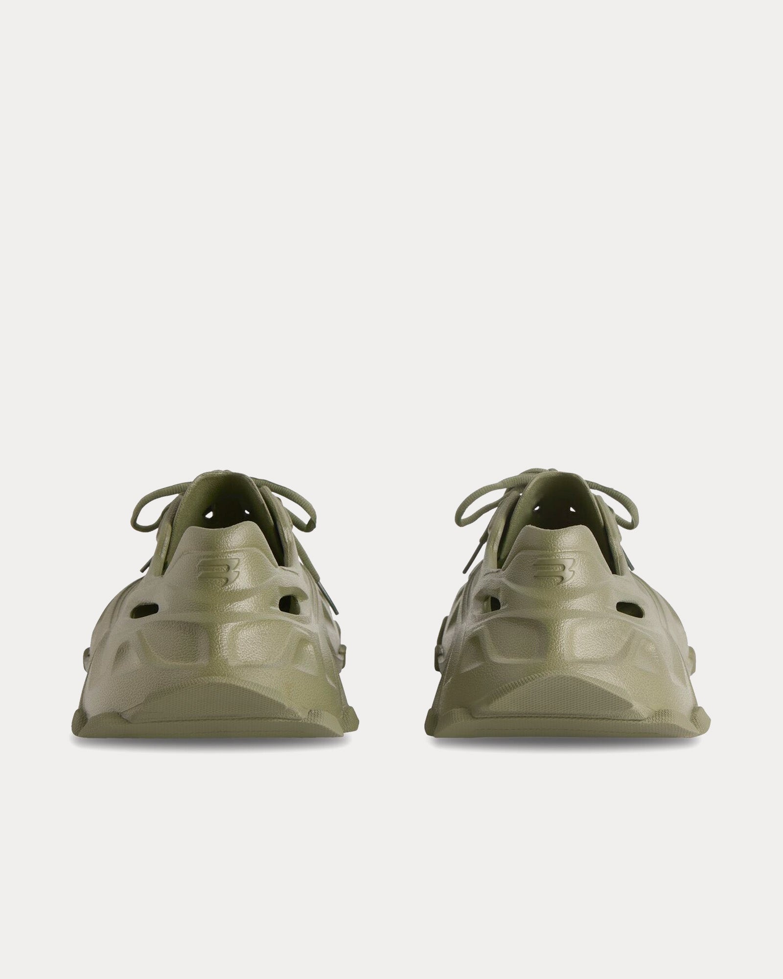 Balenciaga HD Lace-Up Rubber Khaki Low Top Sneakers - 4