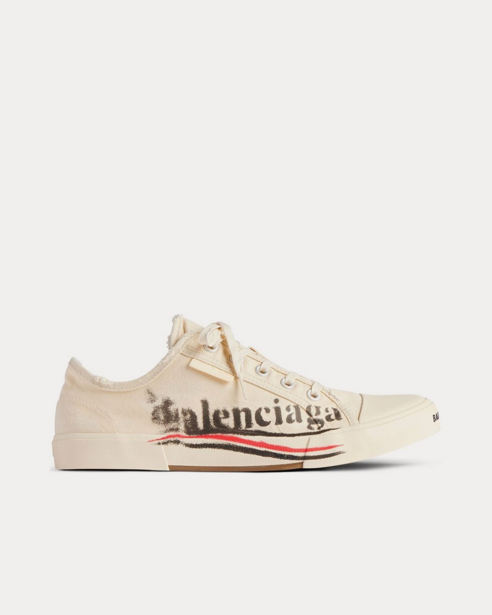 Balenciaga Paris Logo Light Beige Low Top Sneakers Beige Farfetch US US