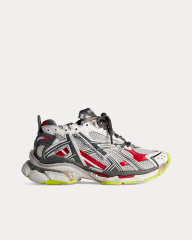 Balenciaga Runner Mesh & Nylon Black / White / Red / Neon Yellow Low Top Sneakers