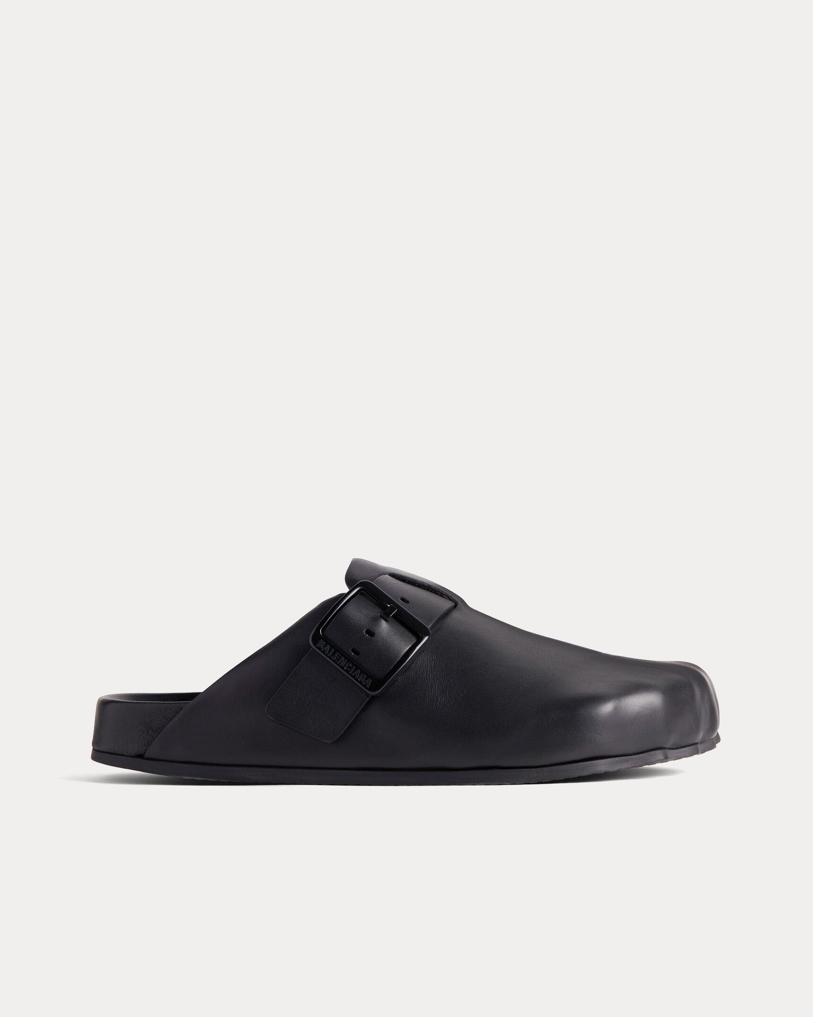 Balenciaga Sunday Matte Calfskin Black Mules - 1