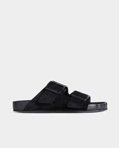 Balenciaga Sunday Suede Calfskin Black Sandals