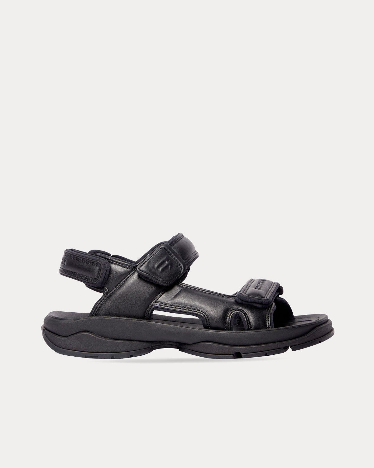 Balenciaga Tourist Technical Material Black Sandals - 1