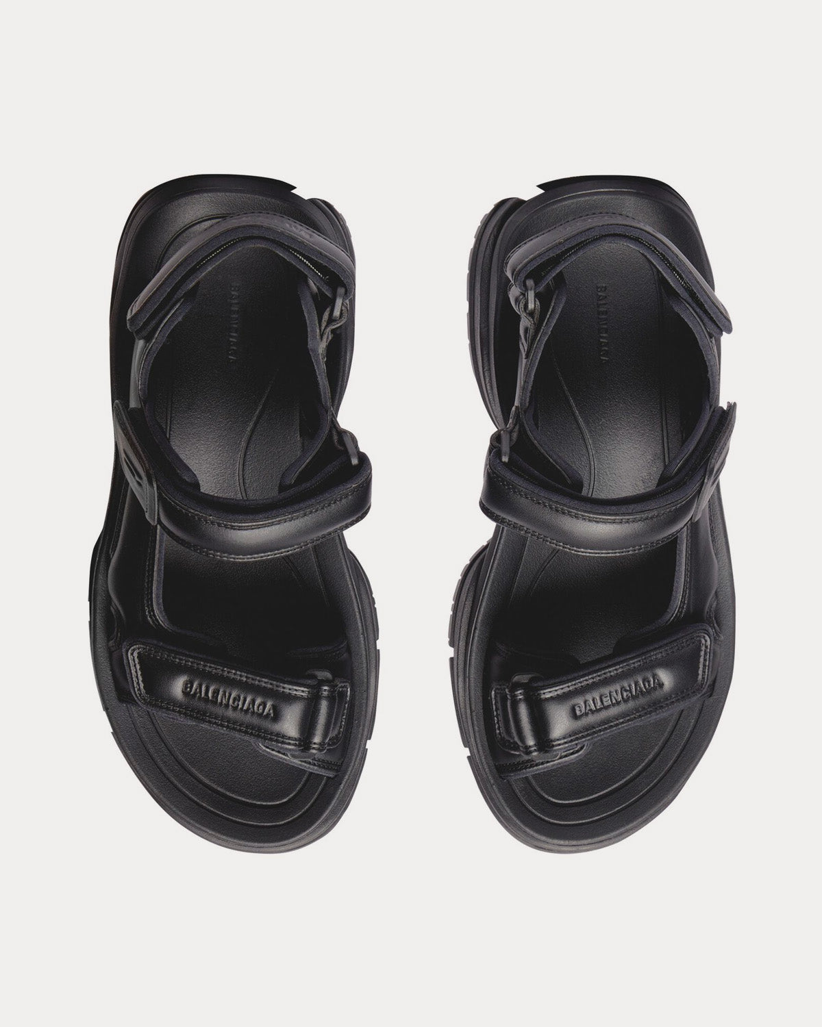 Balenciaga Tourist Technical Material Black Sandals - 2