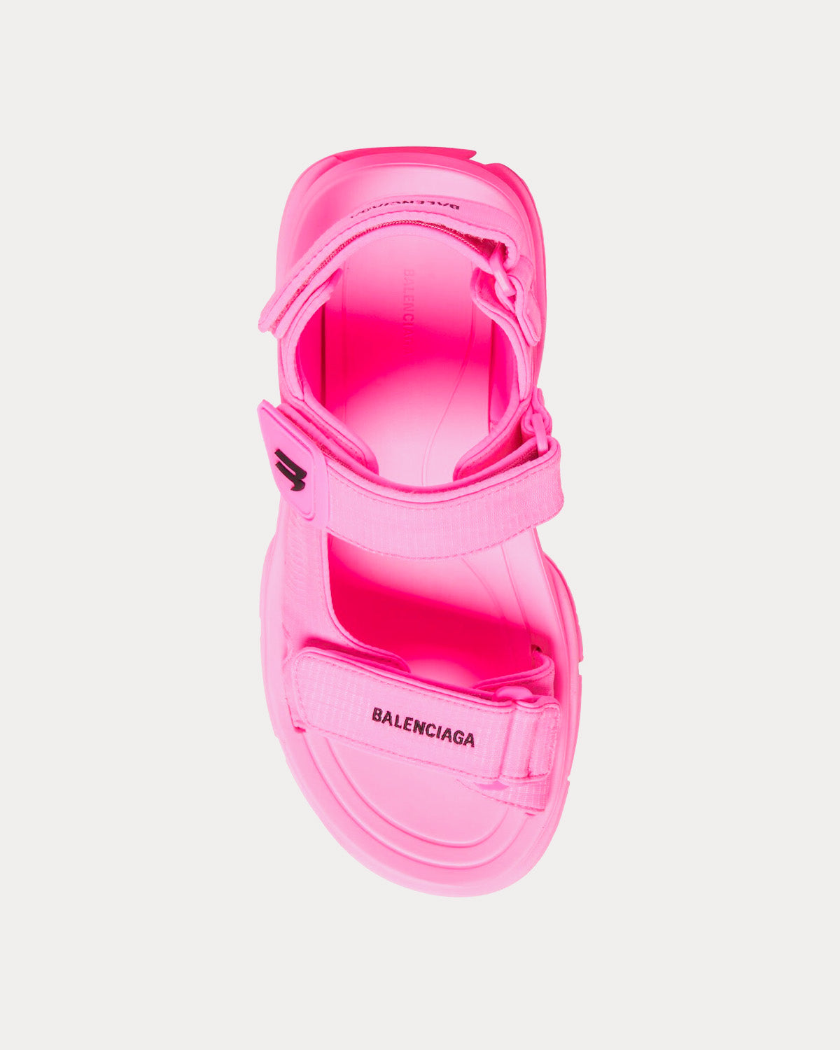 Balenciaga Tourist Technical Material Neon Pink Sandals - 2