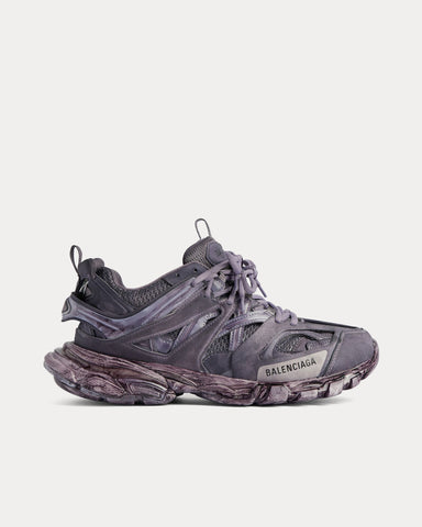 Balenciaga Track Mesh & Nylon Fabric Purple Low Top Sneakers