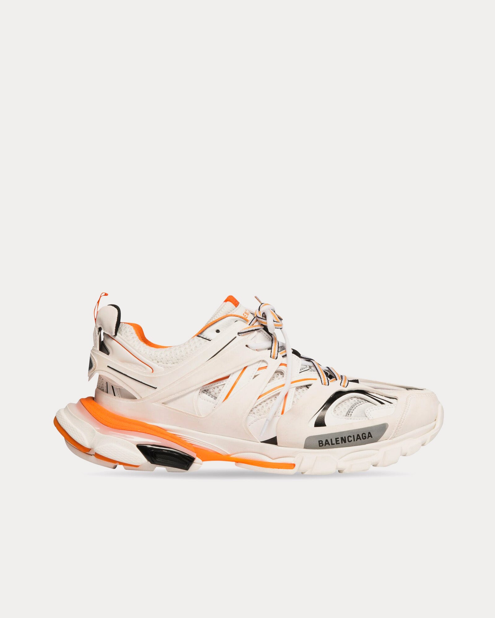 Balenciaga Track Mesh & Nylon White / Orange Low Top Sneakers - 1