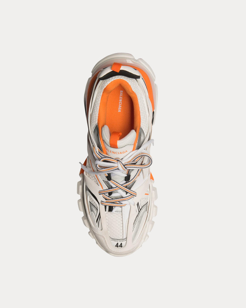 Balenciaga Track Mesh Nylon White Orange Low Top Sneakers