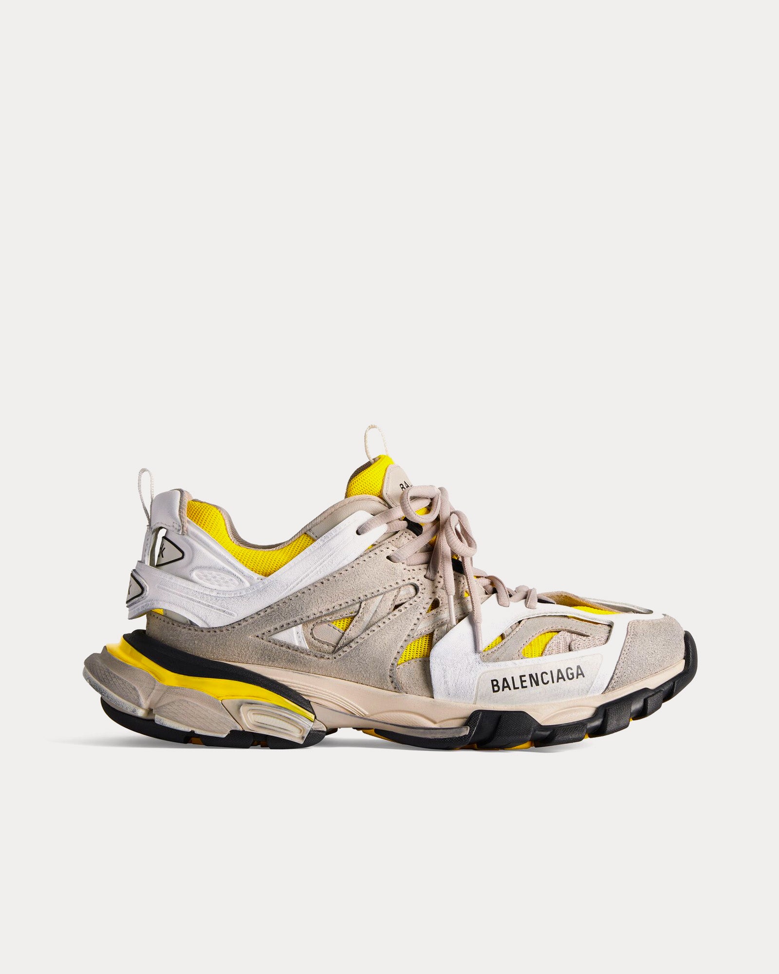 Balenciaga Track Mesh & Suede-Like Fabric Yellow / White / Beige / Grey / Black Low Top Sneakers - 1