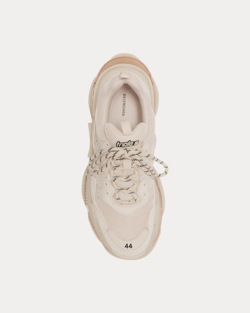 Balenciaga Triple S Clear Sole with Double Foam & Mesh Off White Low Top Sneakers - 2