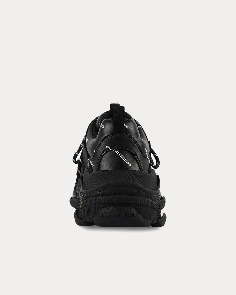 Balenciaga Triple S Allover Logo Black