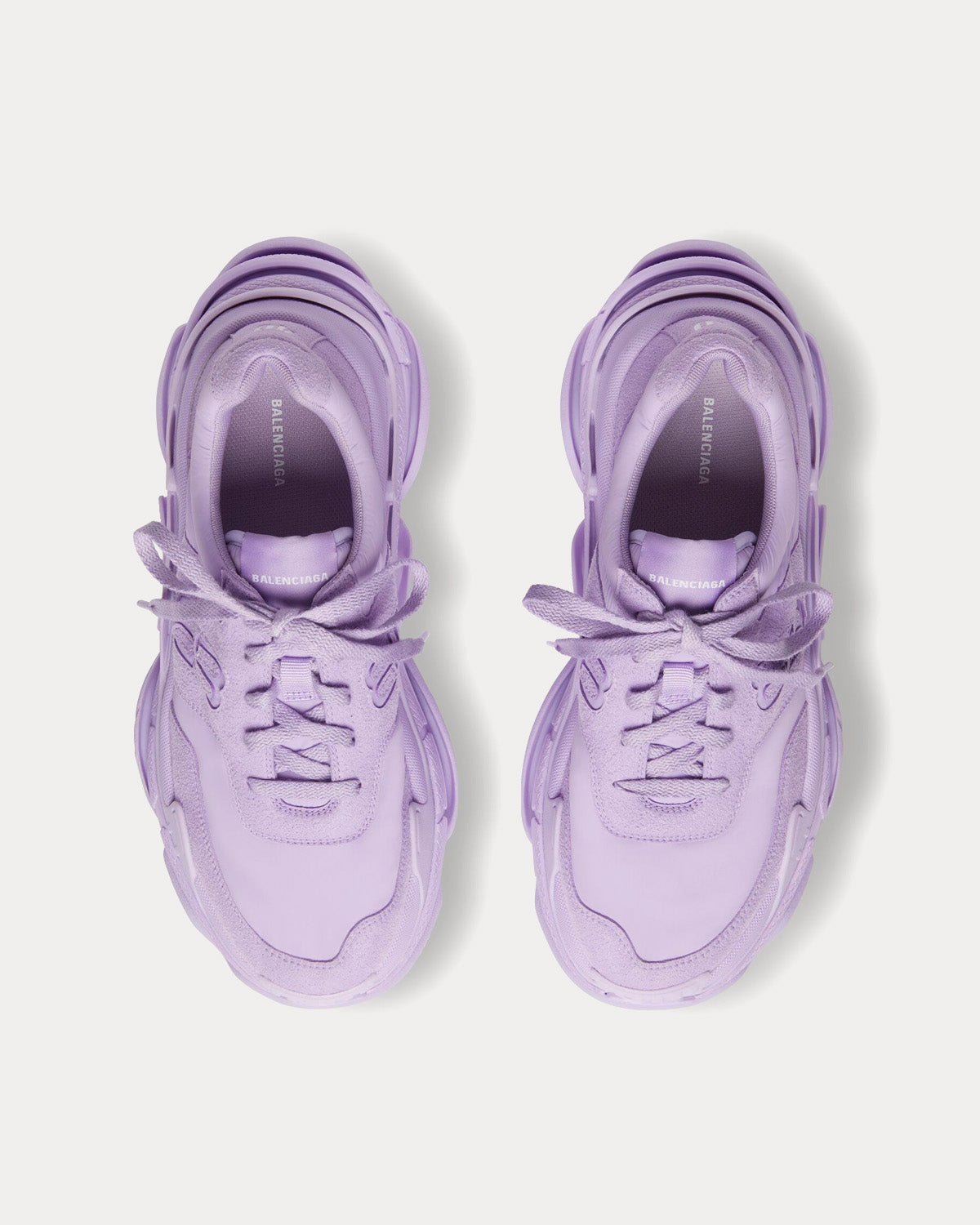 Balenciaga Triple S Recycled Nylon Technical Material Lilac Low Top Sneakers Sneak in Peace