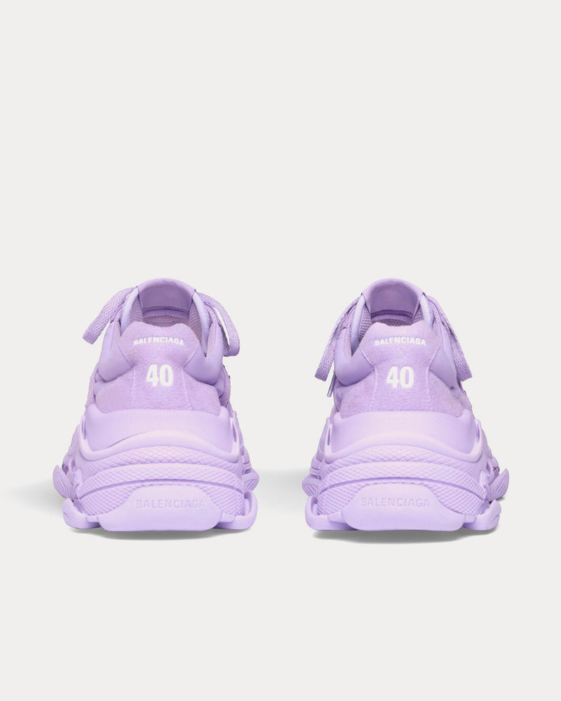 Balenciaga Triple S Recycled Nylon & Technical Material Lilac Low Top Sneakers - 4