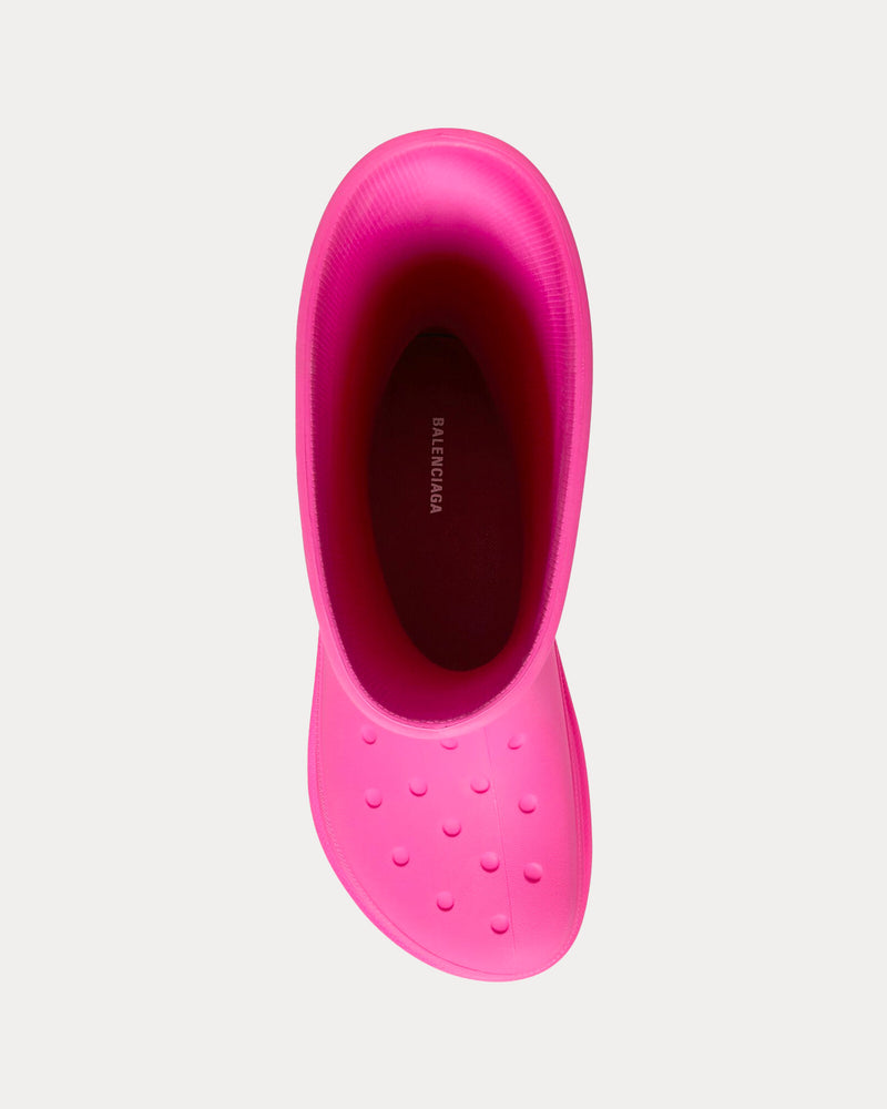 Balenciaga x Crocs Rubber Bright Pink Boots - 2