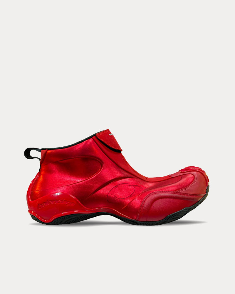 Balenciaga Basketball Red Mid Top Sneakers - 1