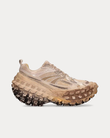 Balenciaga Bouncer Destroyed Mesh & Nylon Beige Low Top Sneakers