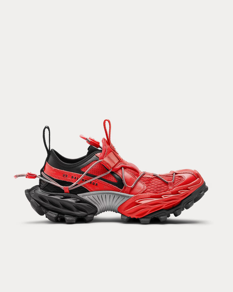 Balenciaga Hike Mesh, Polyurethane & Polyester Red / Black Low Top Sneakers - 1