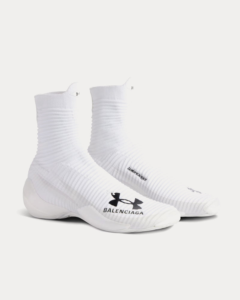 Balenciaga x Under Armour Hyper White / Black High Top Sneakers - 3