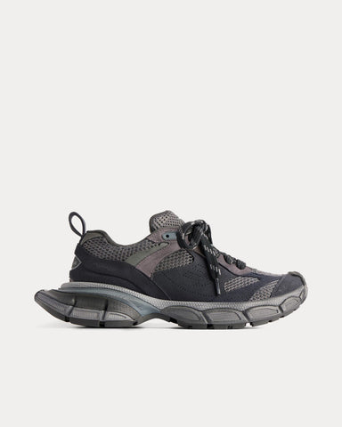 Balenciaga 3XL Mesh & Suede-Like Dark Grey Low Top Sneakers