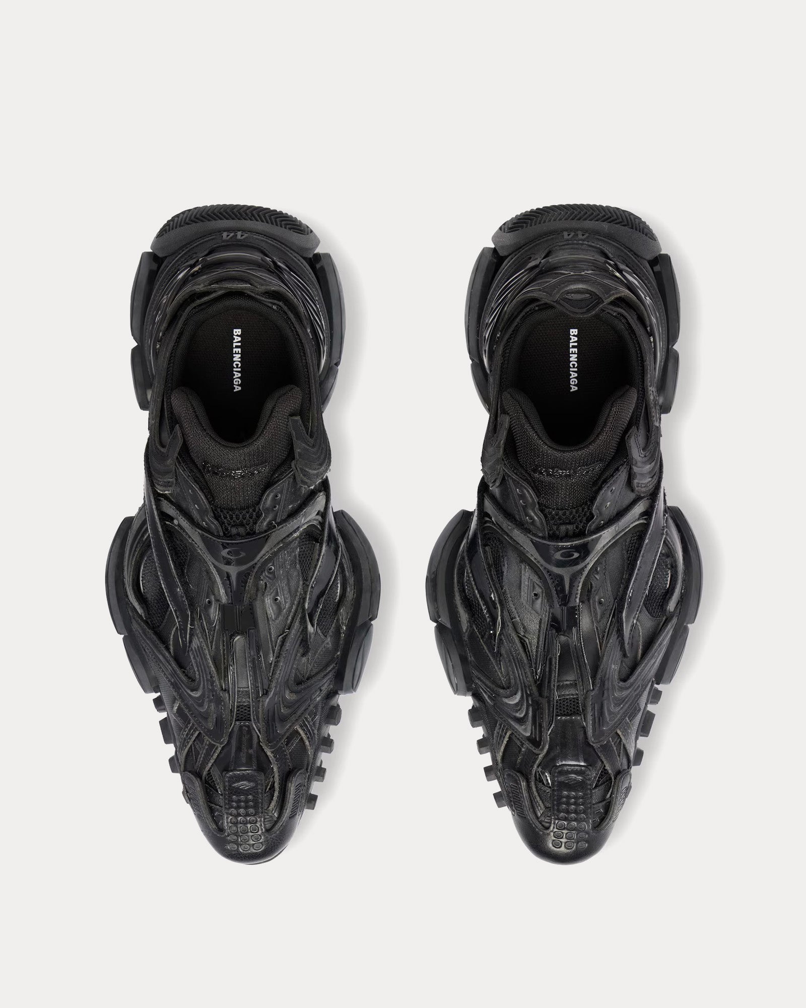 Balenciaga Reptile Polyurethane & Polyester Black Low Top Sneakers - 2