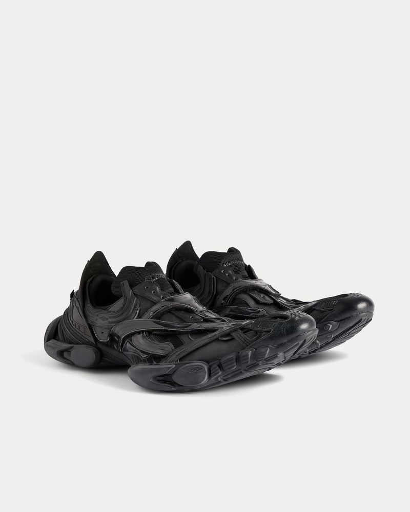 Balenciaga Reptile Polyurethane & Polyester Black Low Top Sneakers - 3