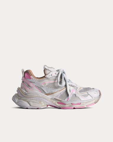 Balenciaga Runner 2.0 Mesh & Polyurethane Taupe / Pink Low Top Sneakers