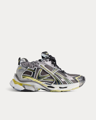 Balenciaga Runner Mesh & Nylon Grey / Yellow / White Low Top Sneakers