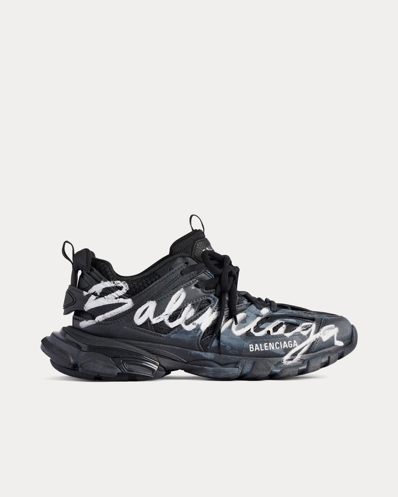 Balenciaga Track Signature Black White Low Top Sneakers Black Balenciaga US US