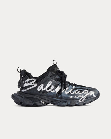 Balenciaga Track Signature Black / White Low Top Sneakers