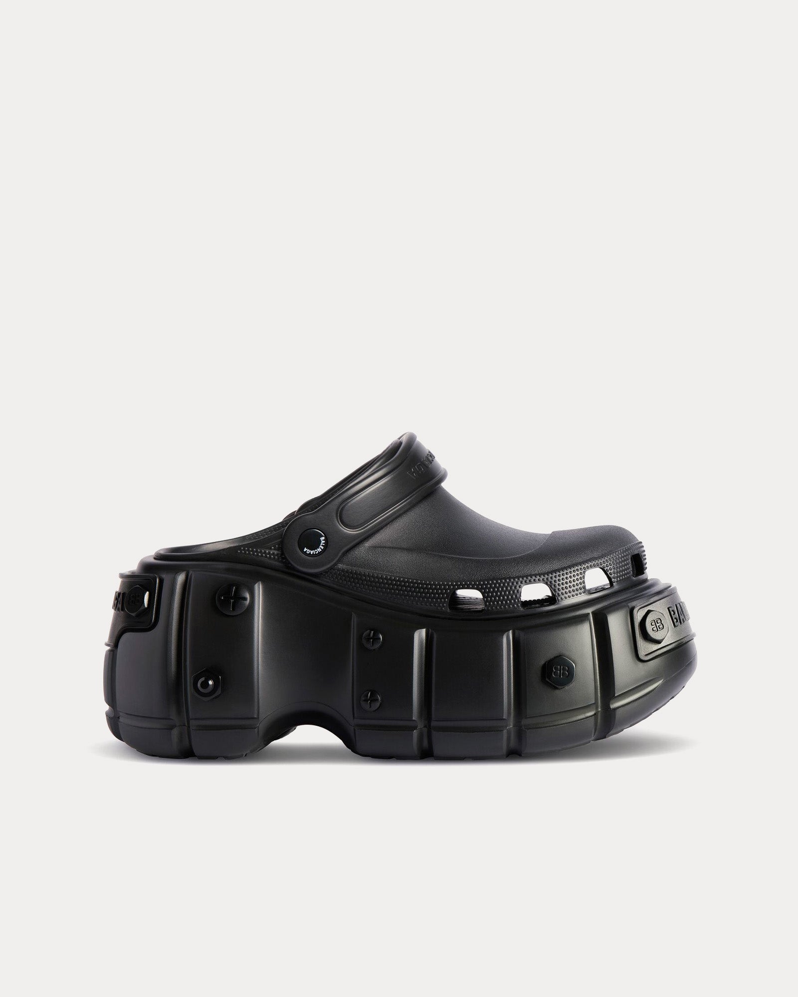 Balenciaga x Crocs Hardcrocs Rubber Black Mules Black Balenciaga US US