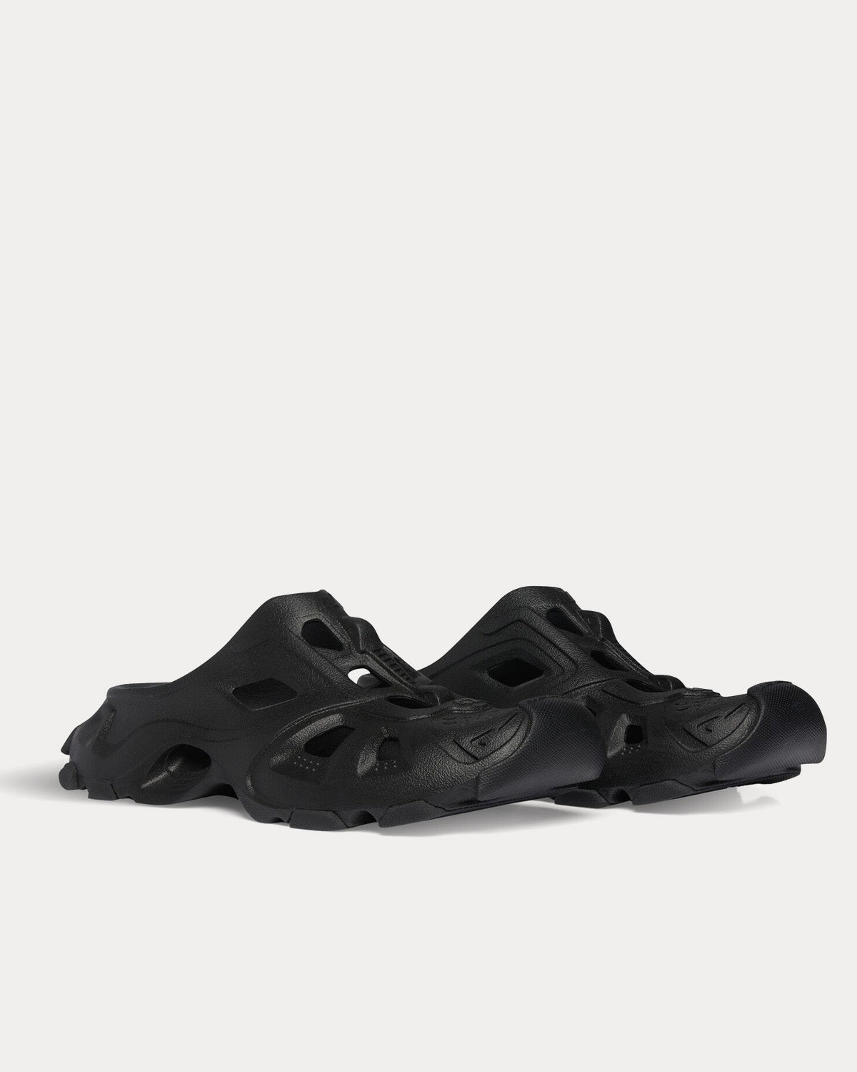 Balenciaga HD Mule Rubber Black Slip Ons - 3