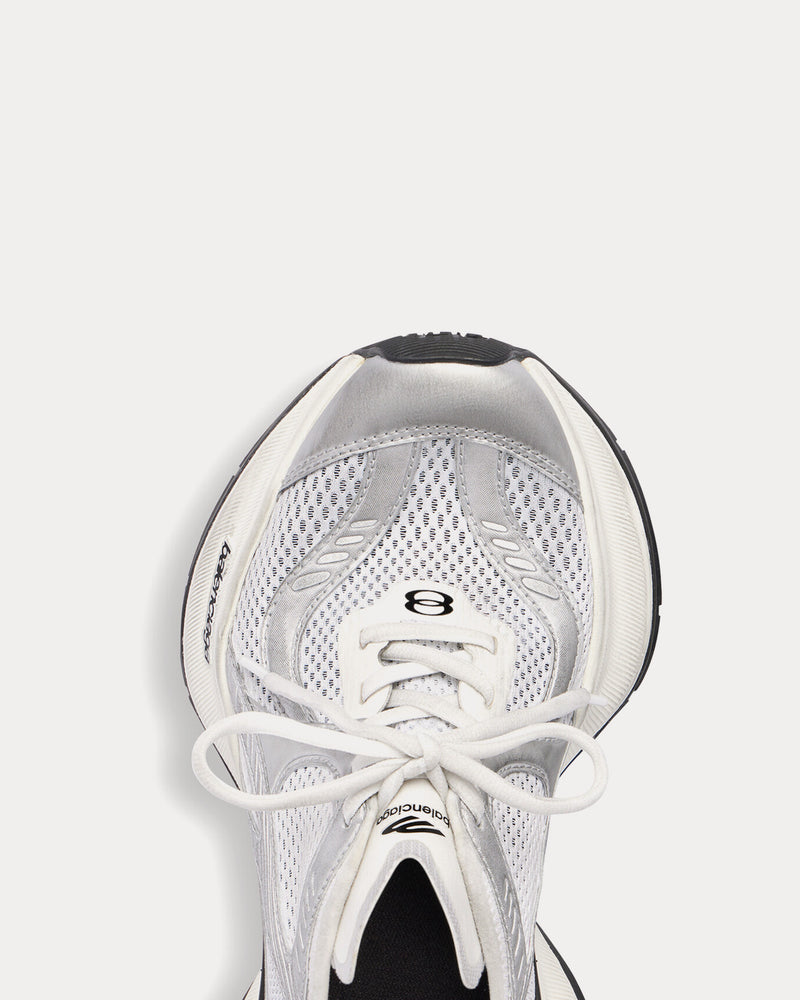 Balenciaga Circuit White / Silver Low Top Sneakers - 5